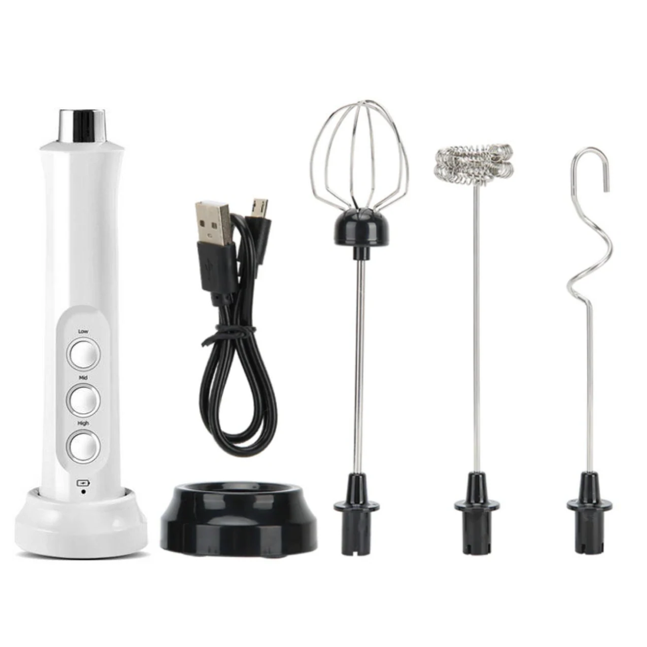 3-in-1 Portable Rechargeable Electric Milk Frother