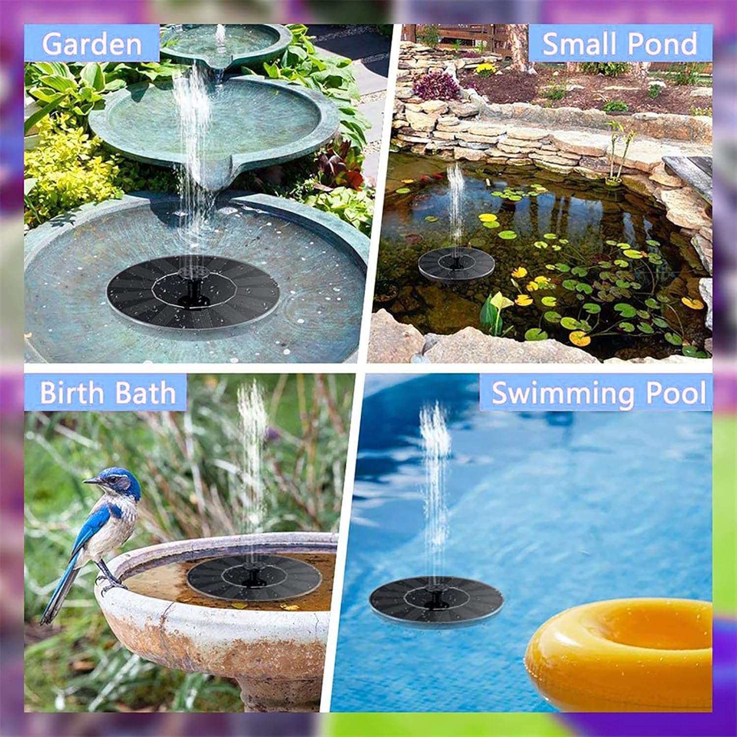 Solar Powered Water Fountain - Eagalite