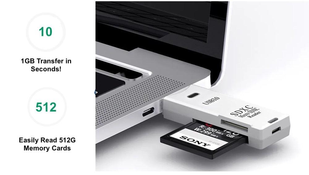 2-in-1 USB 3.0 SD and TF Card Reader - Eagalite