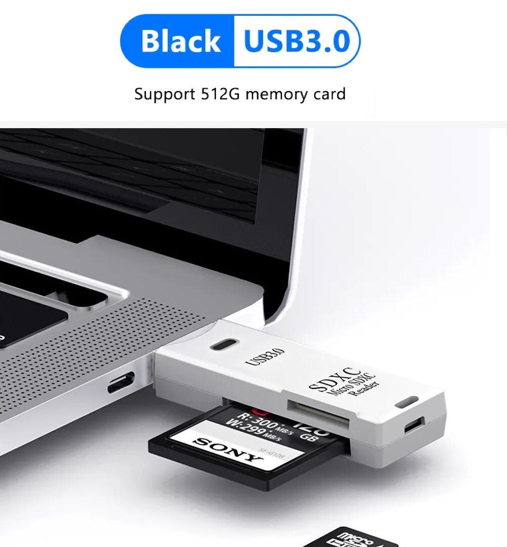 2-in-1 USB 3.0 SD and TF Card Reader - Eagalite