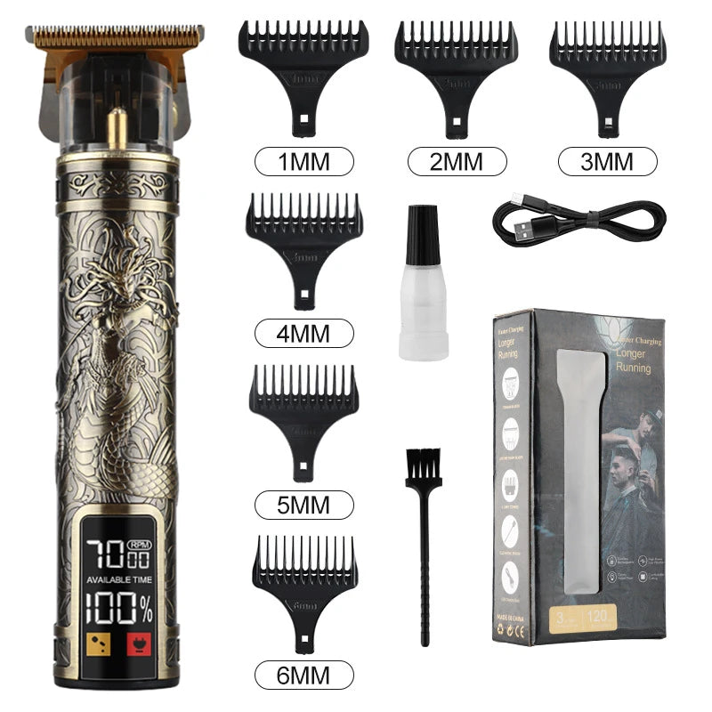 T9 LCD Electric Hair Trimmer - Precision Clipper for Men’s Grooming - Eagalite