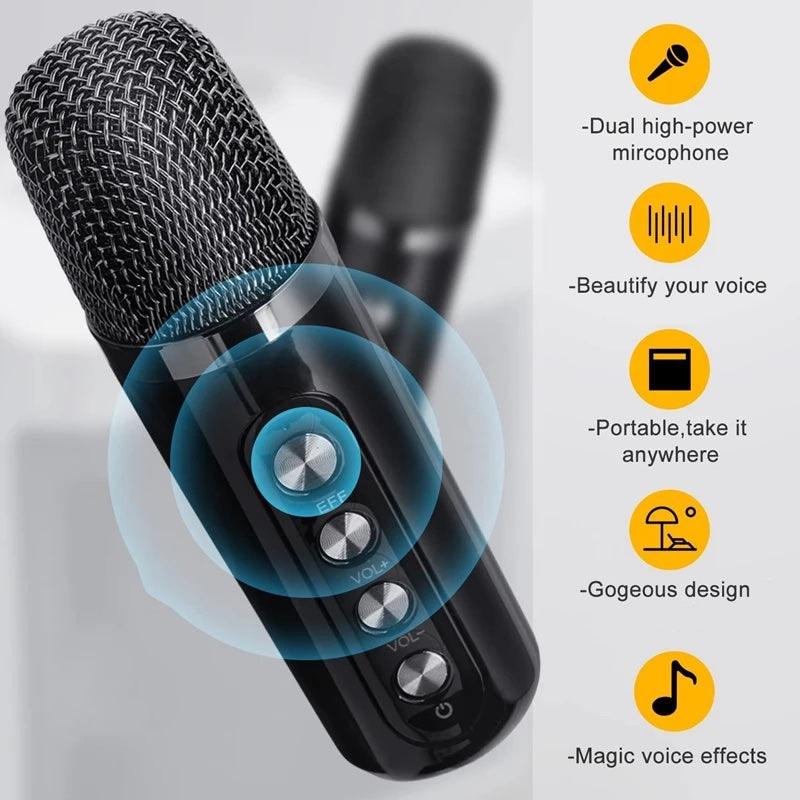 Dual Microphone Karaoke Machine for Adults and Kids - Eagalite