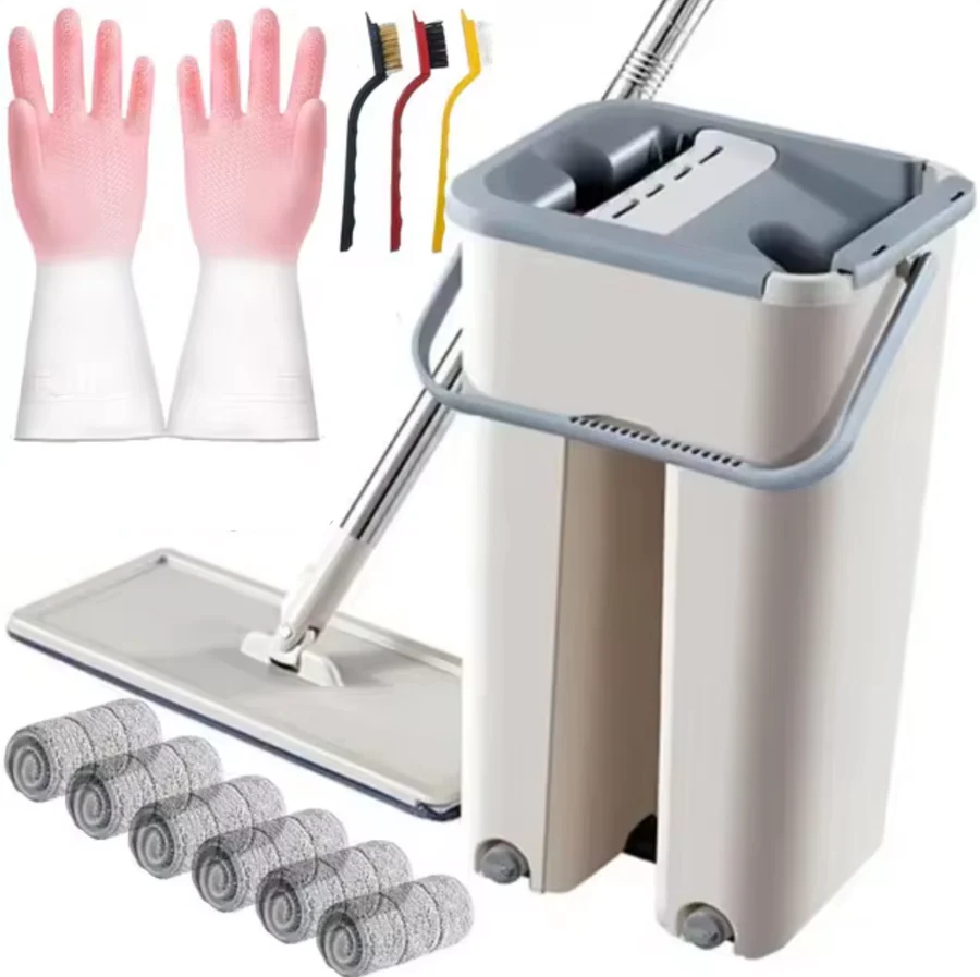 Hand-Free Wash Mop with Bucket