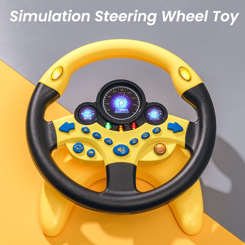 Interactive Toy Steering Wheel with Lights and Sounds - Eagalite