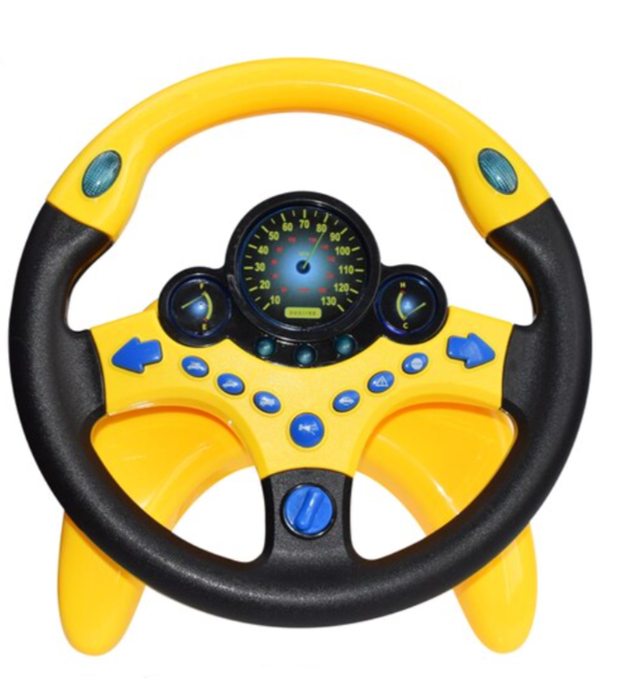 Interactive Toy Steering Wheel with Lights and Sounds - Eagalite