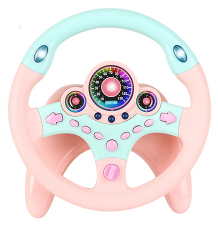 Interactive Toy Steering Wheel with Lights and Sounds - Eagalite