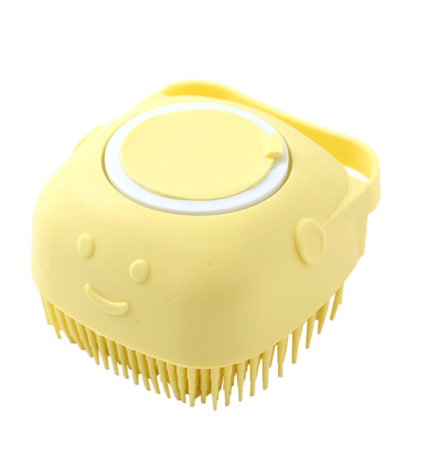 Yellow Puppy Dog Bath Shampoo Brush Display Picture - Eagalite