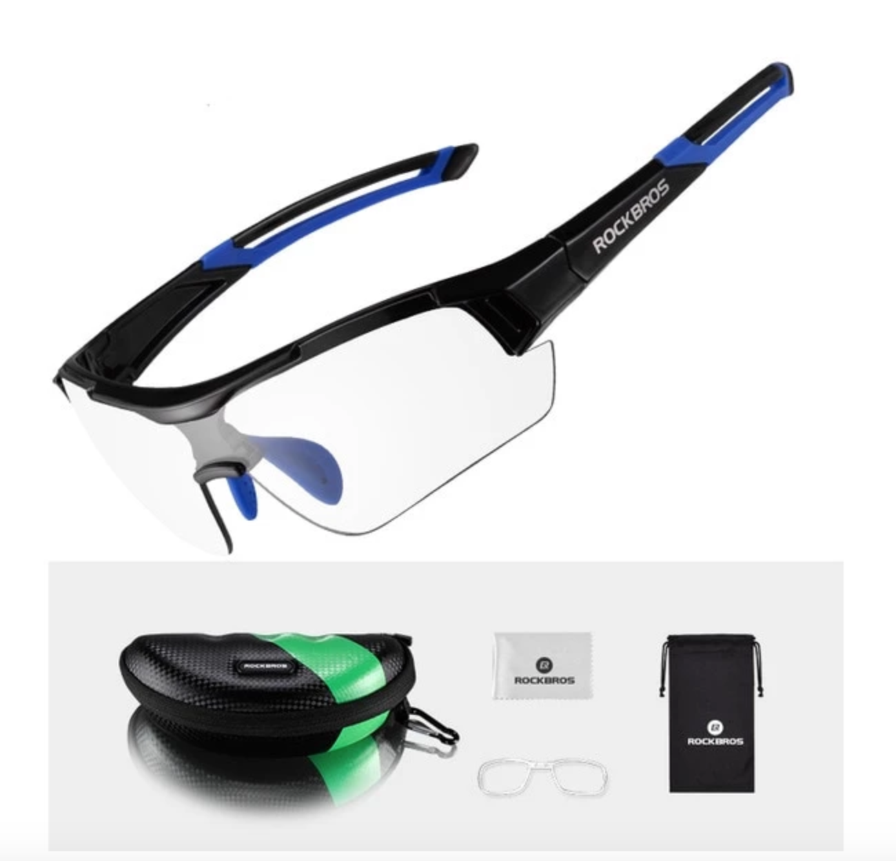 3 in 1 Photochromic UV 400 Polarized Glasses Blue - Eagalite