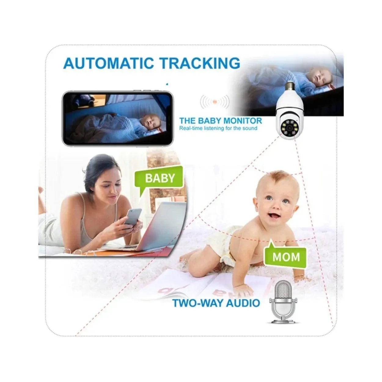 Wireless Wifi Light Bulb Camera - Eagalite