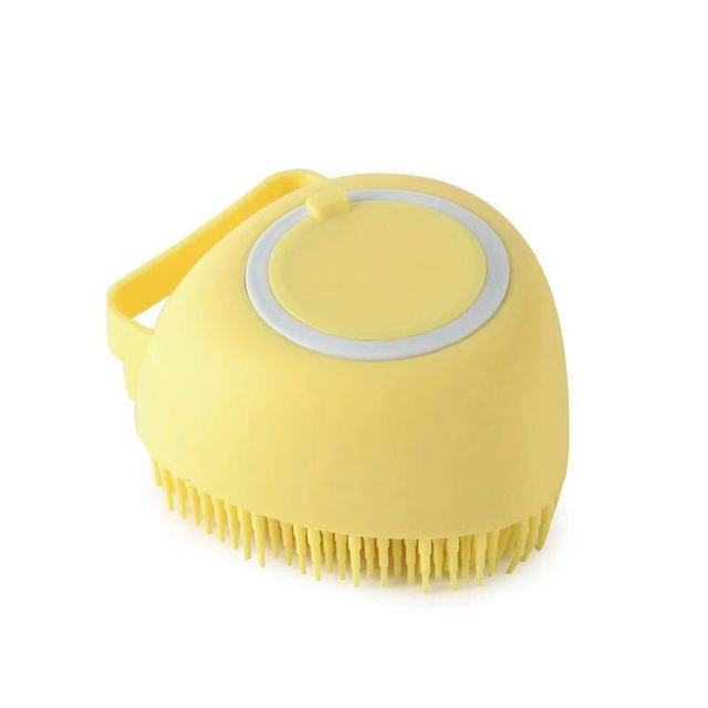 Yellow Puppy Dog Bath Shampoo Brush Display Picture - Eagalite